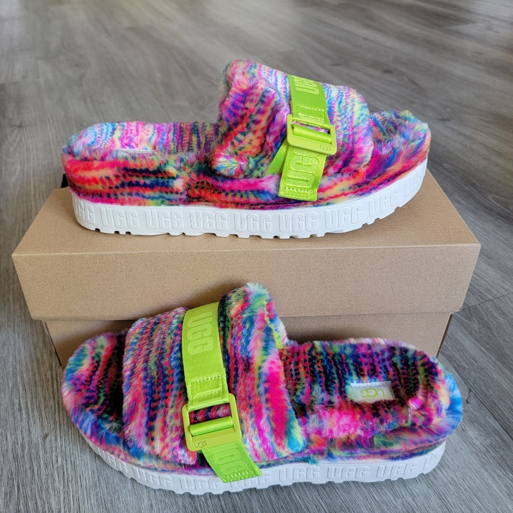 UGG Fluffita Pixelate Platform Sandal